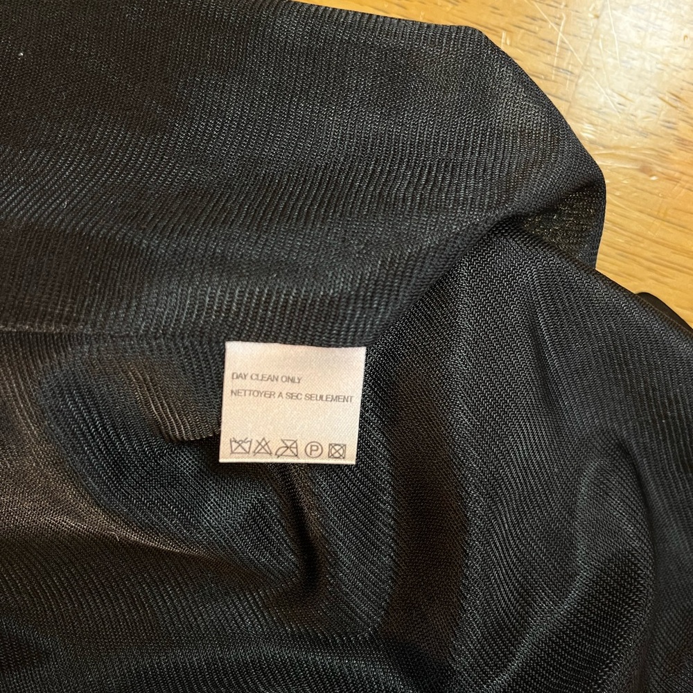 Kenzie Vintage Black Silk Dress Lined Y2K Coquette Style Embroidered Bows SZ 14 - Picture 7 of 15